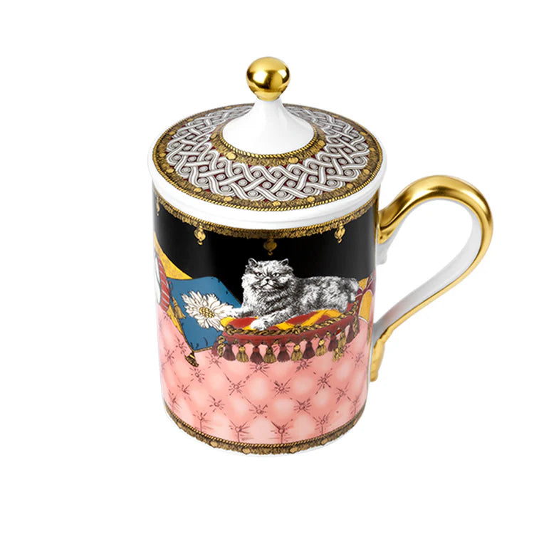 Totem Cat Mug with Lid