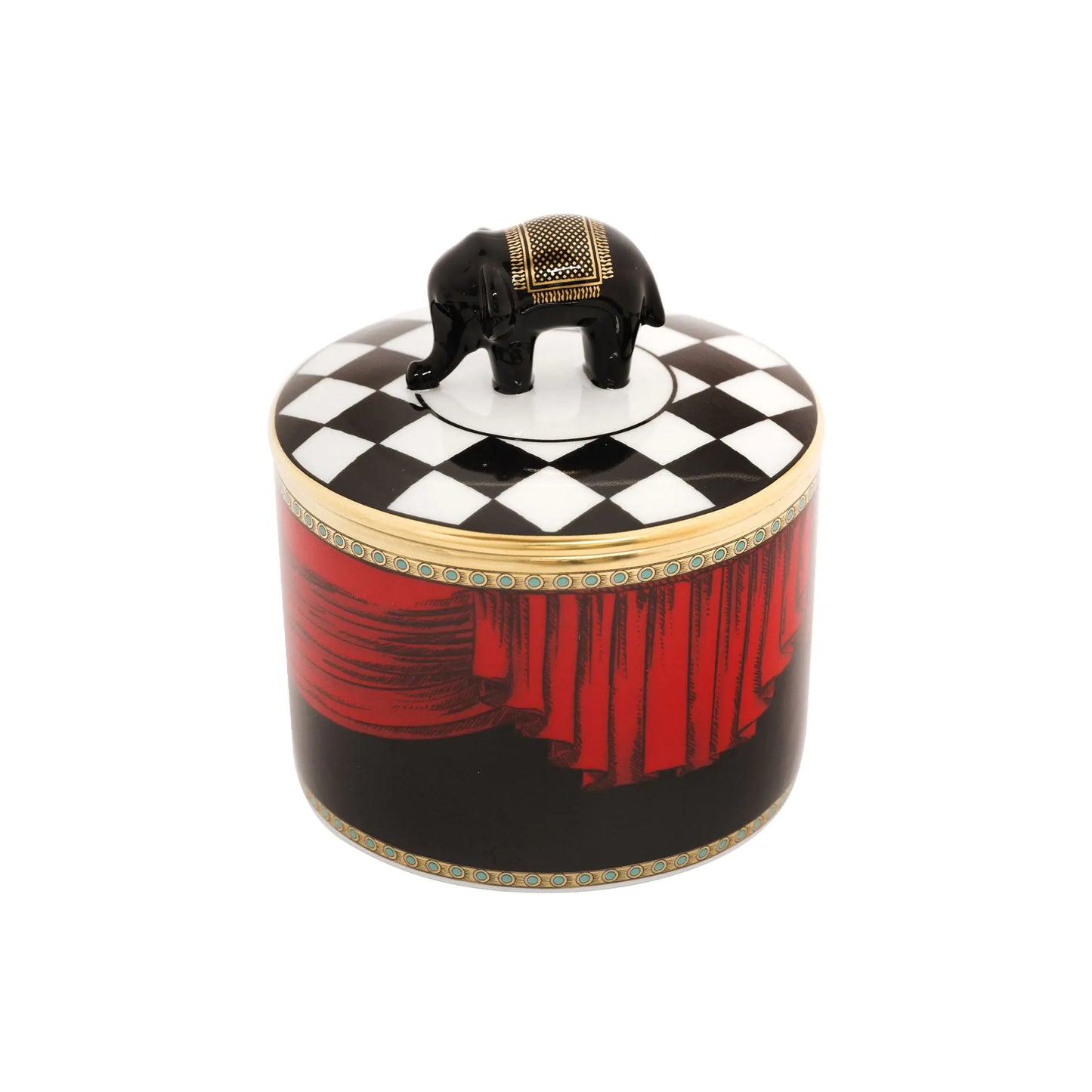 Totem Elephant Cylindrical Box with Lid
