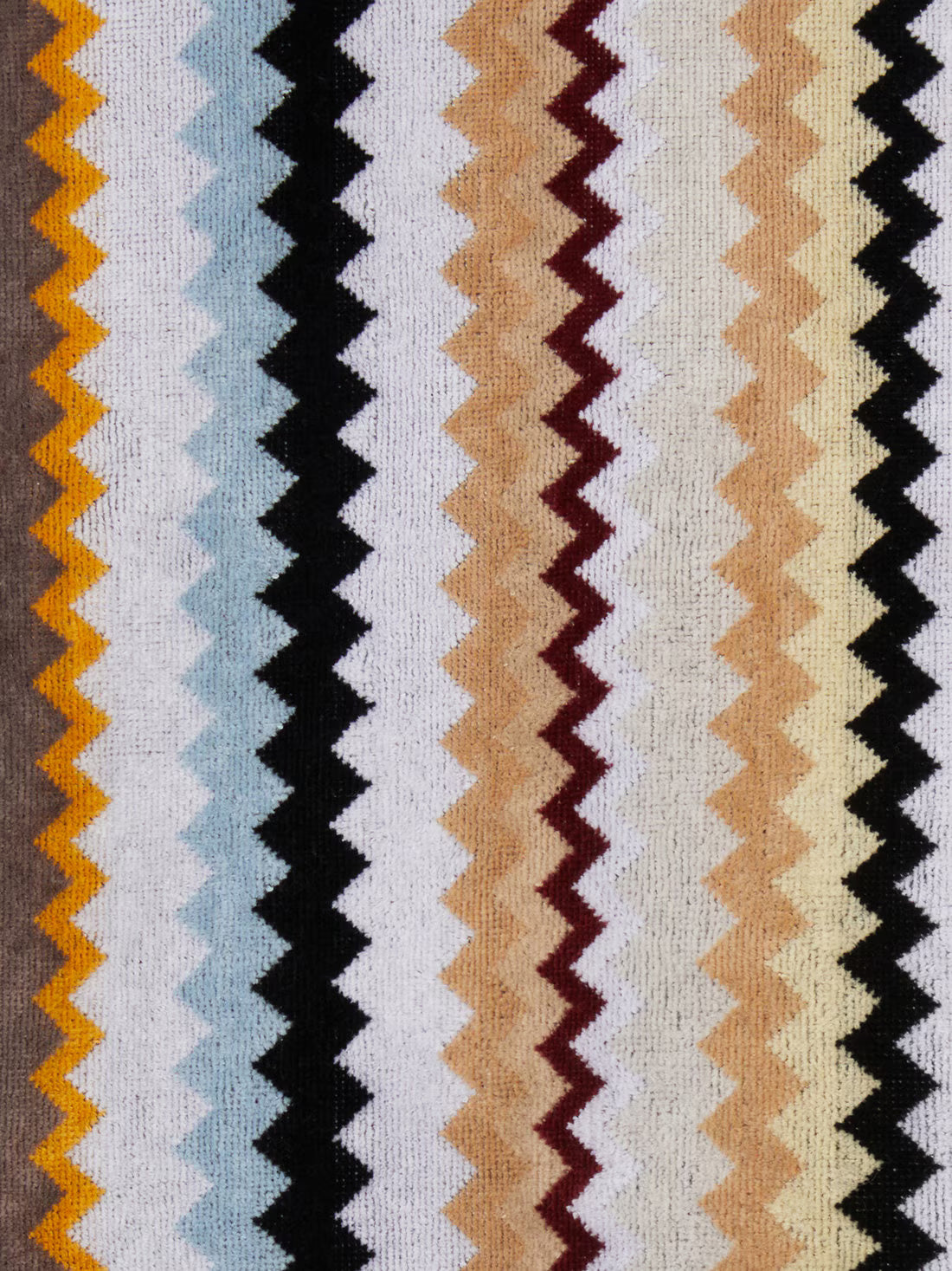Long Curt chevron cotton terry hooded bathrobe