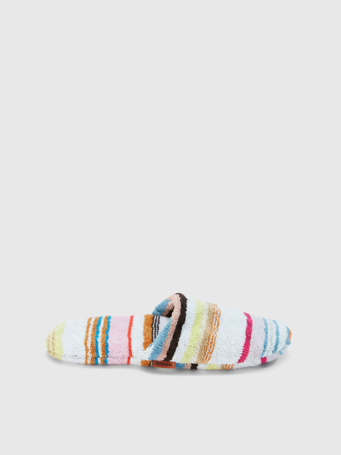 Moonshadow cotton terry slippers with lurex