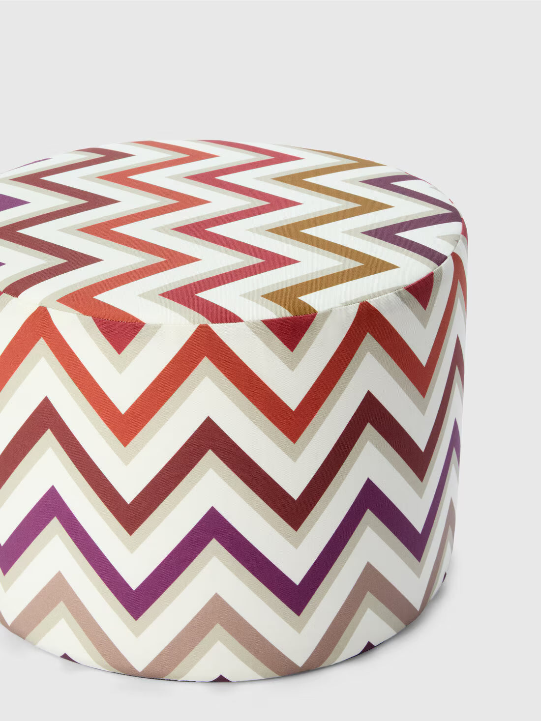 Outdoor pouf Watamu 40x30 cm in technical fabric zig zag