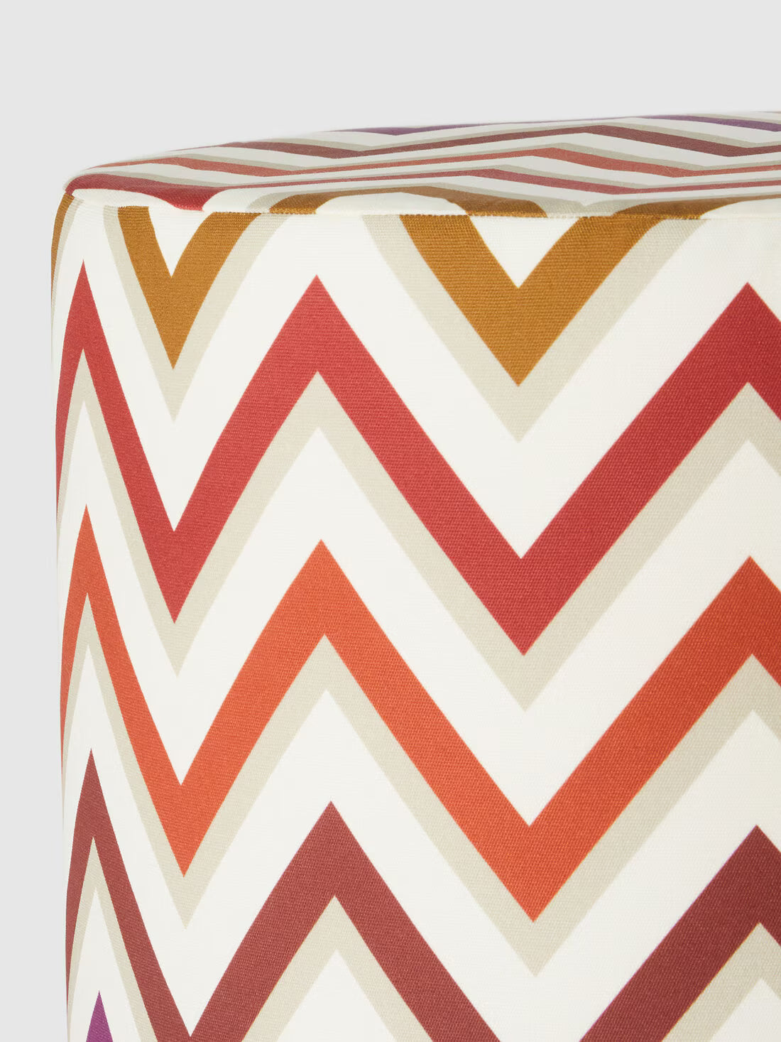 Outdoor pouf Watamu 40x30 cm in technical fabric zig zag