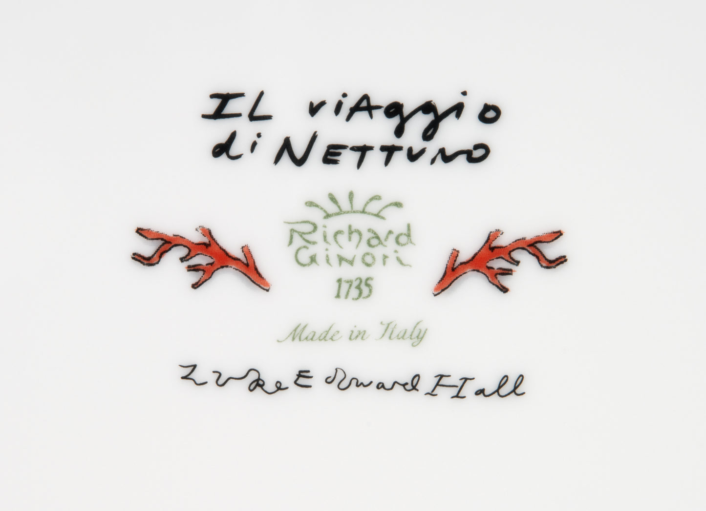 Large Oval Platter w/ Dolphin