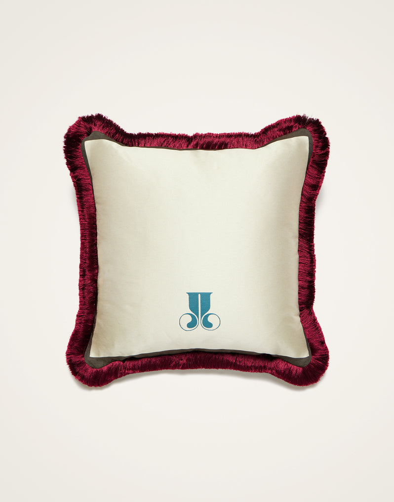 Cushion Palazzo Blue Petrol in Chenille Jacquard