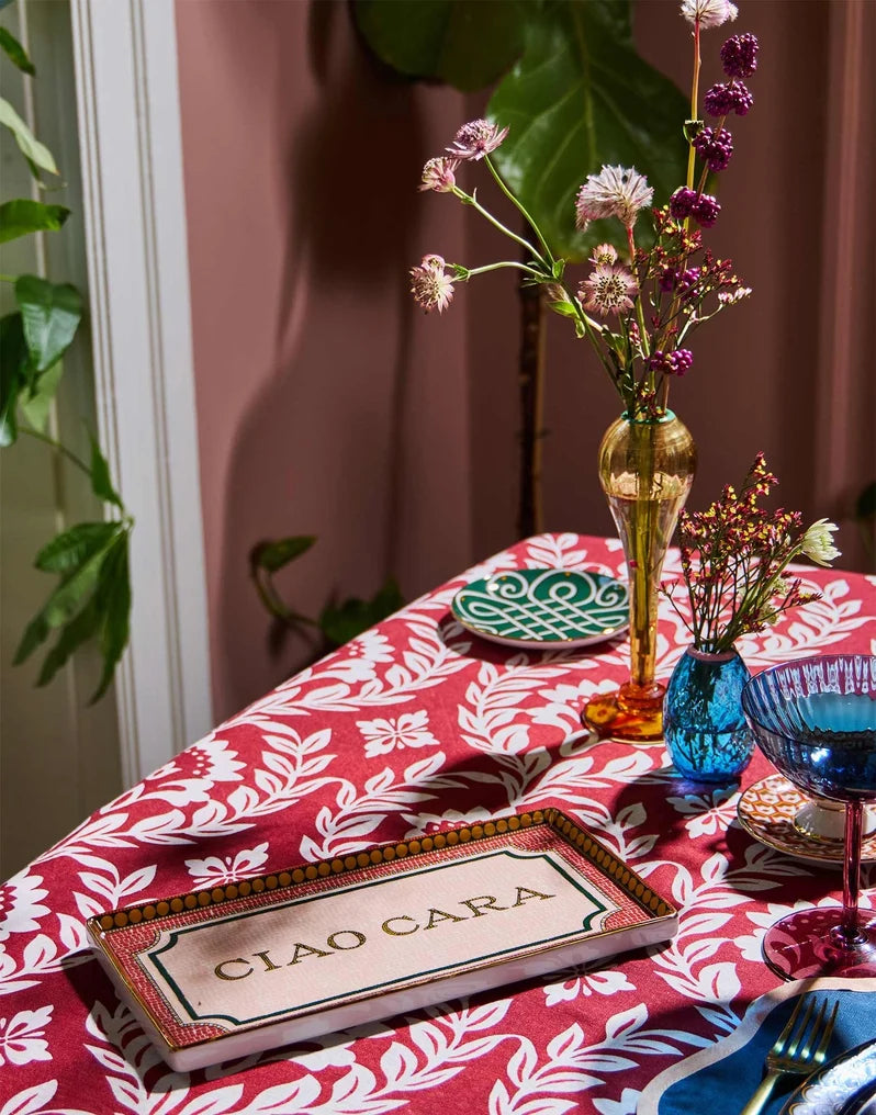 Tray Ciao Cara in Porcelain