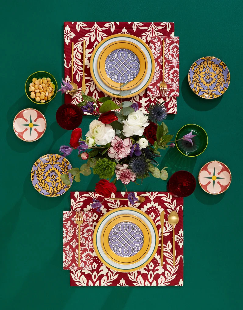 dessert plates set of 2 cortile yallow