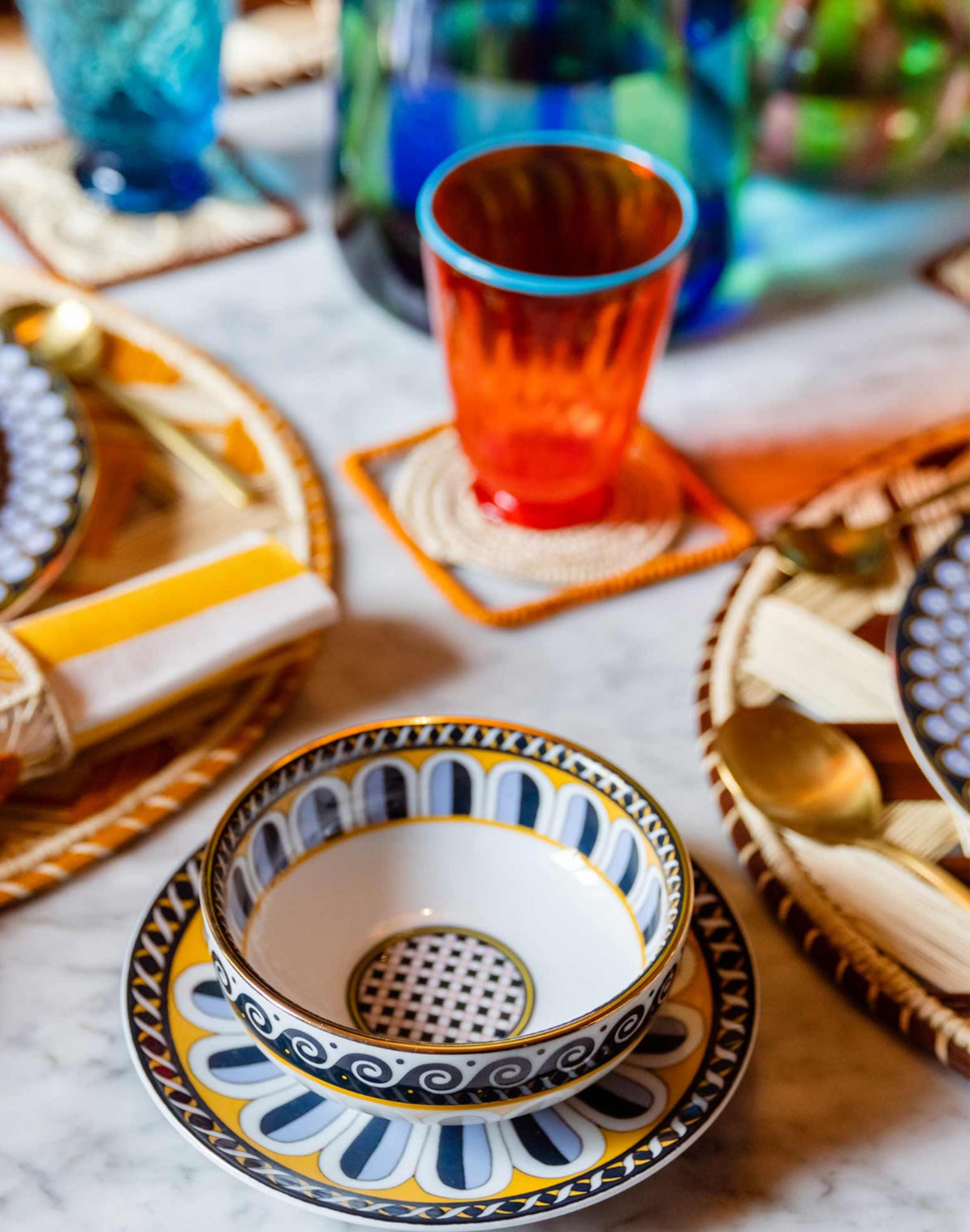 Snack Bowl Set Of 2 Napoli in Porcelain