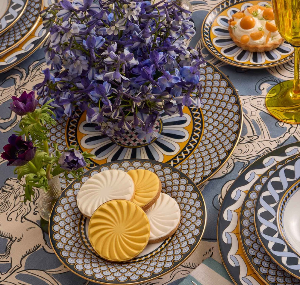 Serving Platter Napoli Midnight Blue in Porcelain