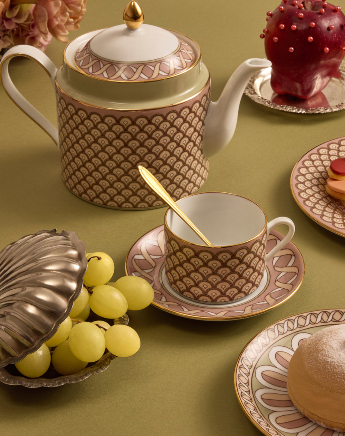 Impero Tea Cup Set Of 2 Odysseus Dusty Pink in Porcelain