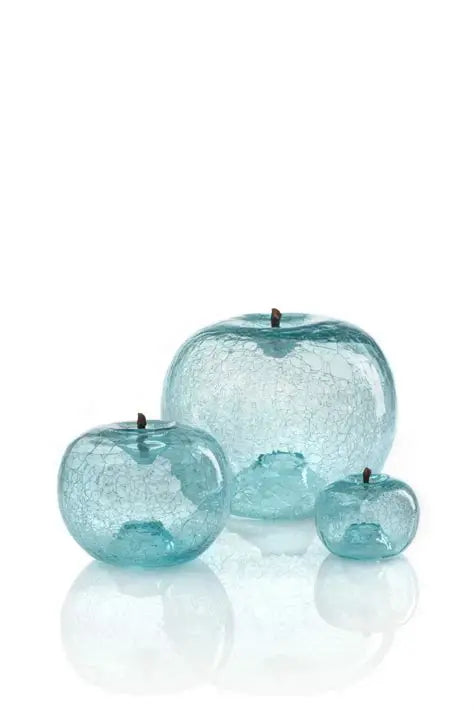 Crackled glass apple aquamarine (super extra)
