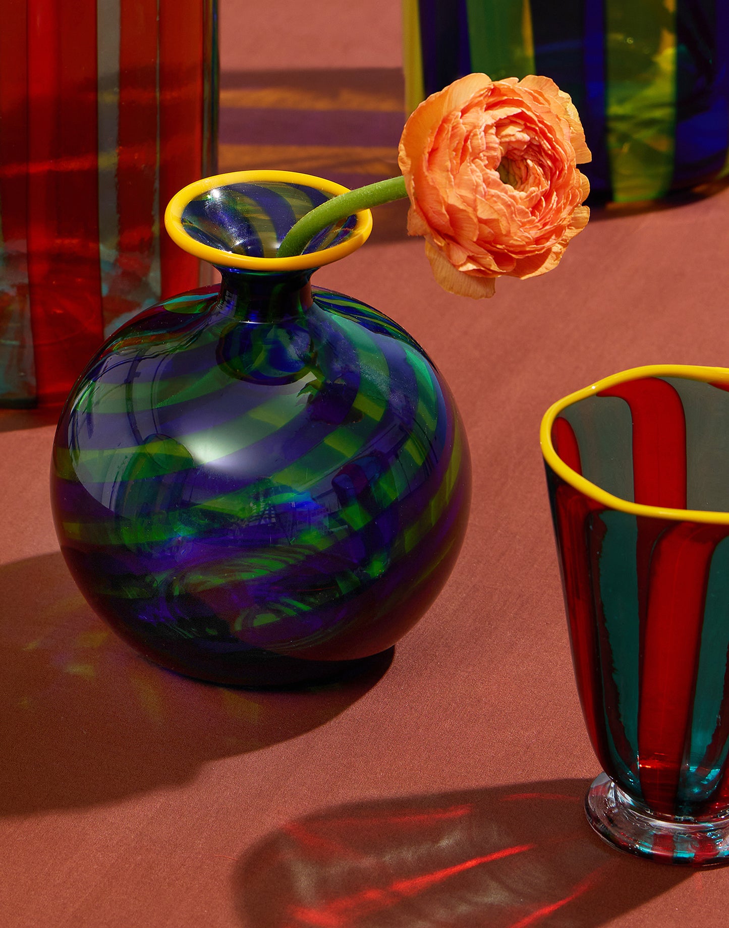 Mini Ciccio Vase - Blue in Murano Glass