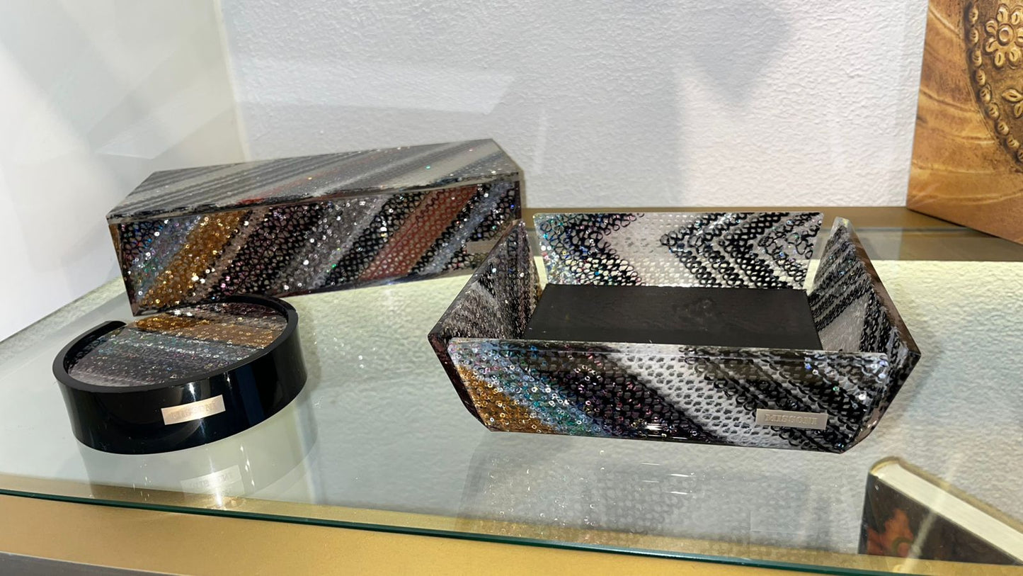 CHEVRON PAILLETTES TRAY
