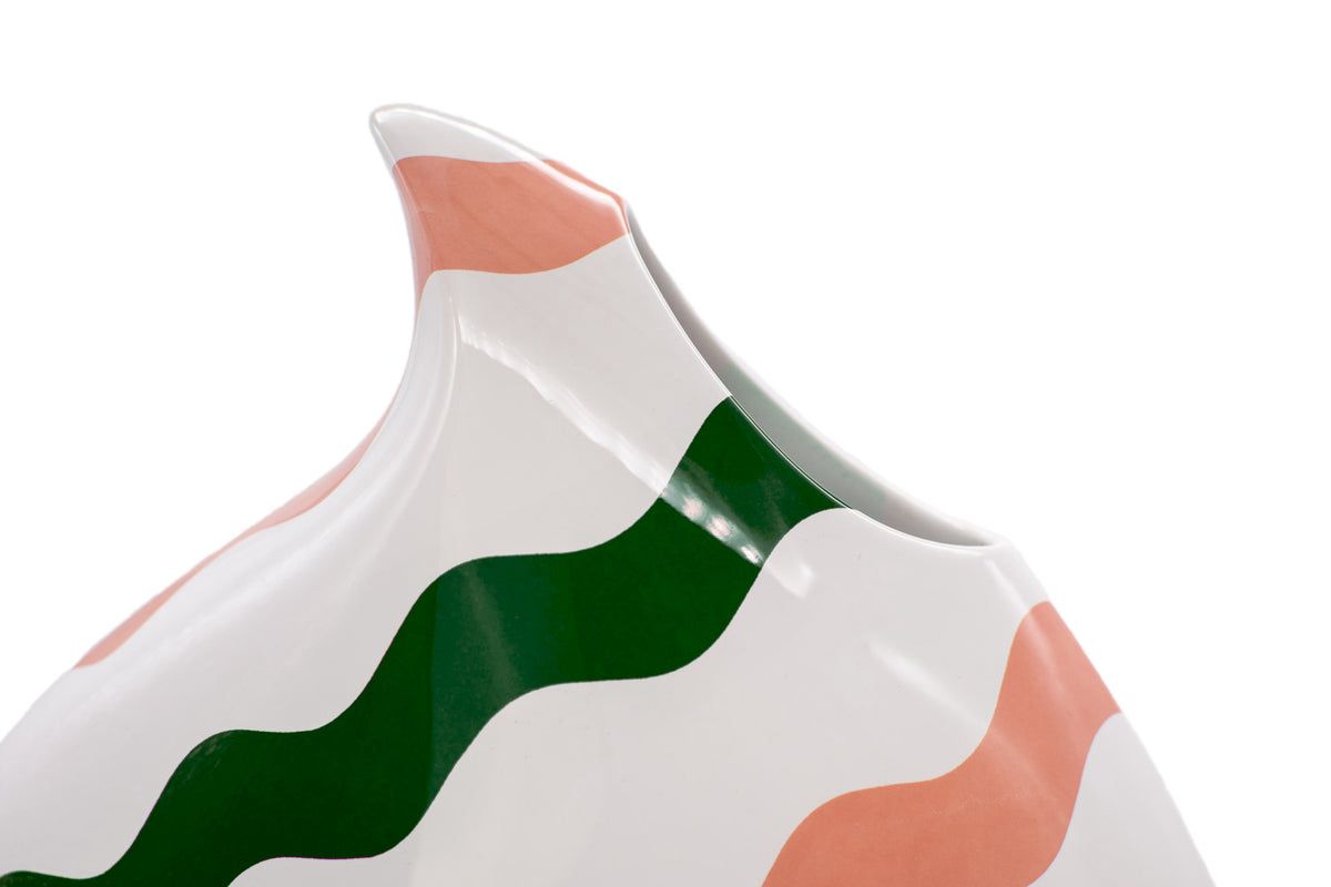TEARDROP VASE - PINK & GREEN