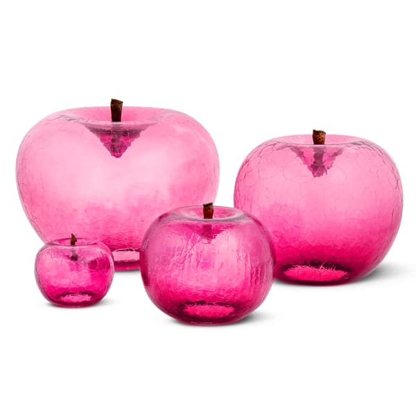 Crackled glass apple Ruby (medium plus)