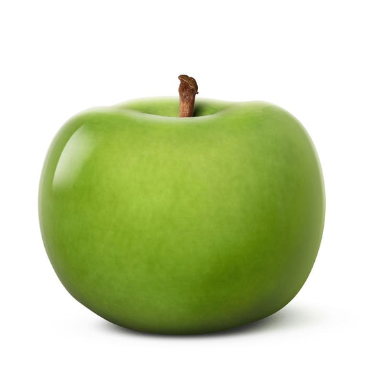 GREEN GLAZED CERAMIC APPLE