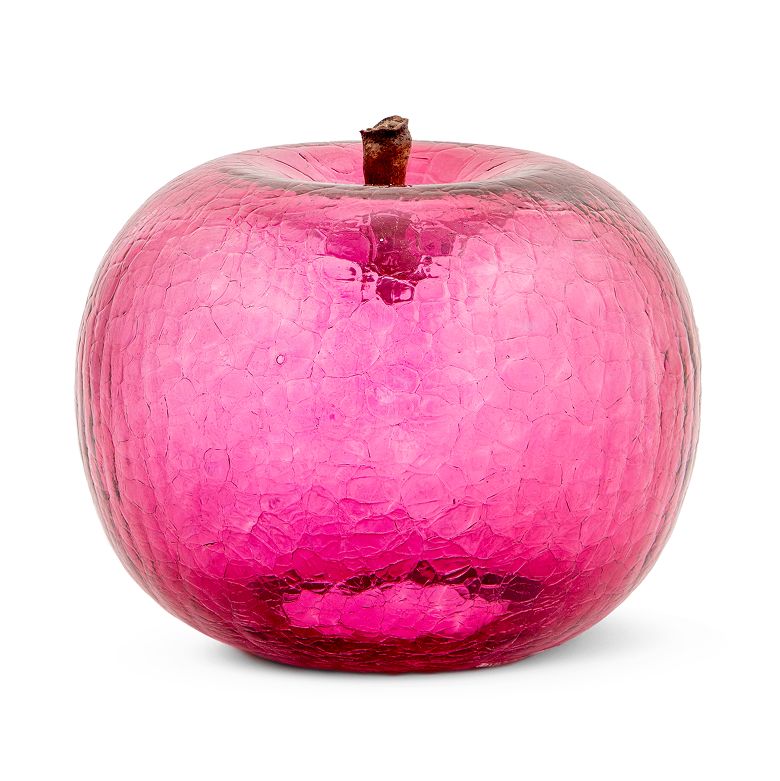 Crackled glass apple Ruby (medium plus)