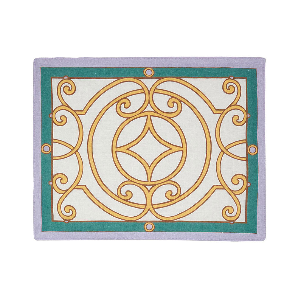 Cortile Gold in Linen Placemat Set Of 6
