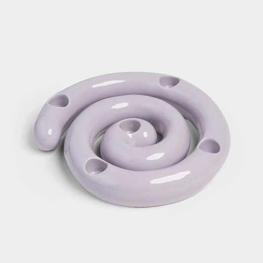 Candle holder scribble lilac