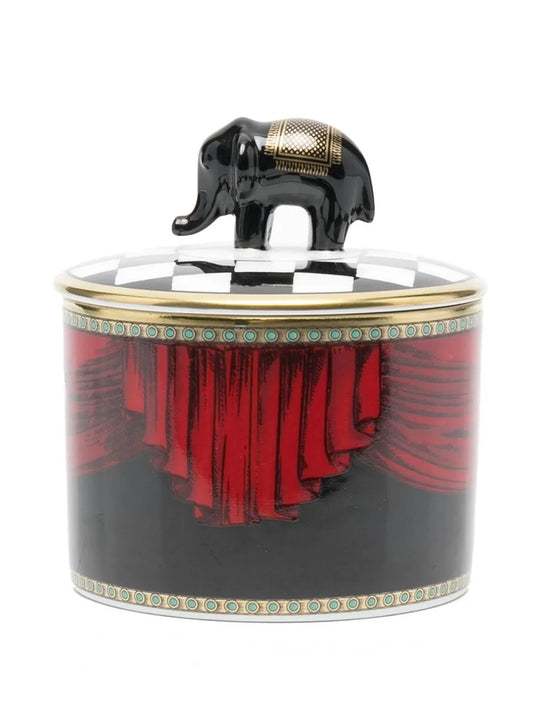 Totem Elephant Cylindrical Box with Lid