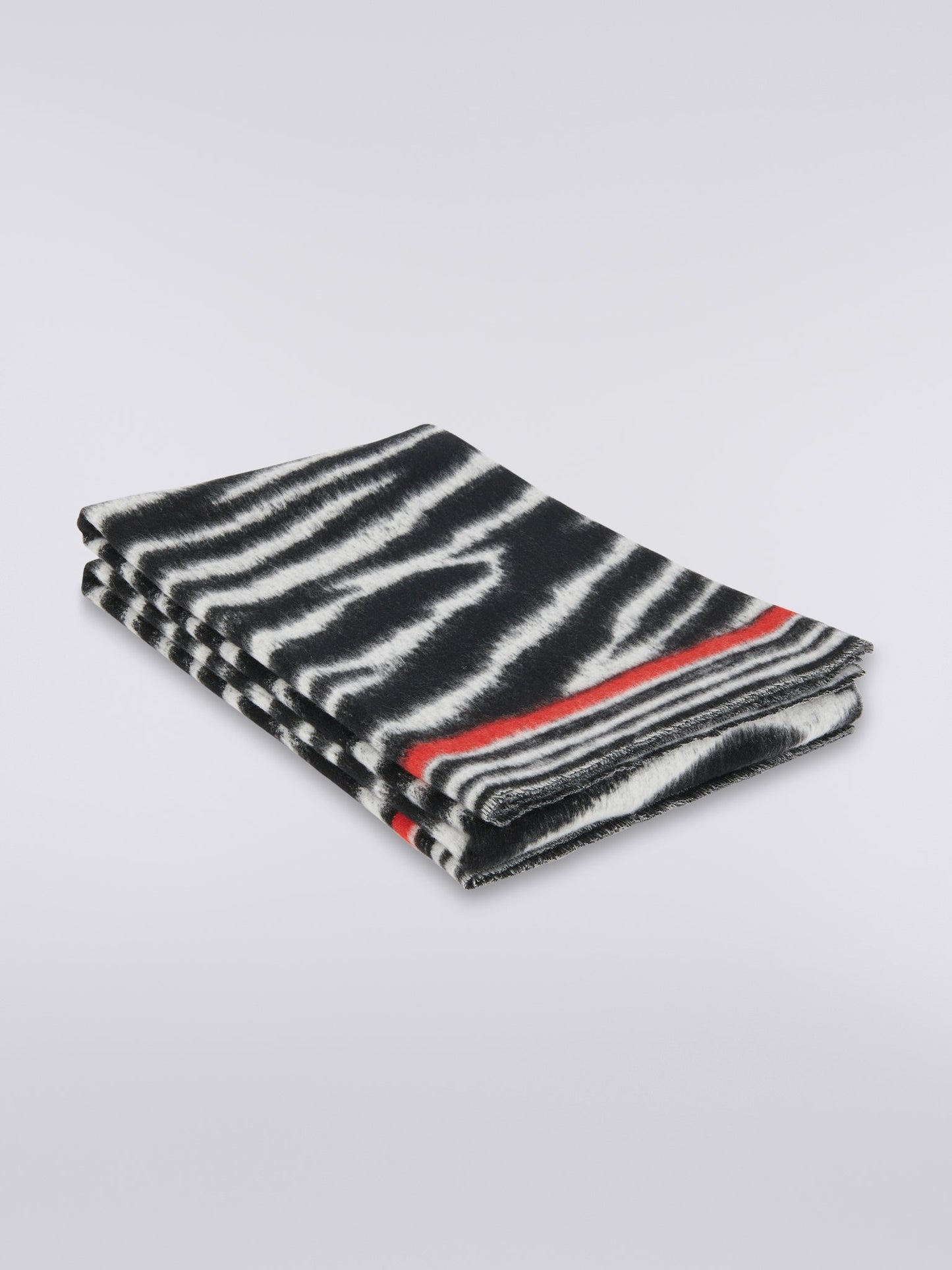 Cleopatra  plaid blanket in animalier wool