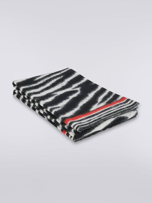 Cleopatra  plaid blanket in animalier wool