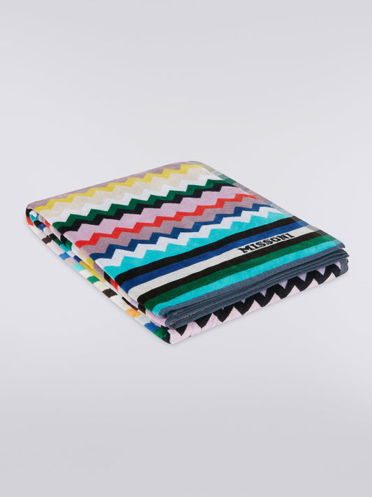 Carlie 100x180 cm chevron cotton terry beach towel