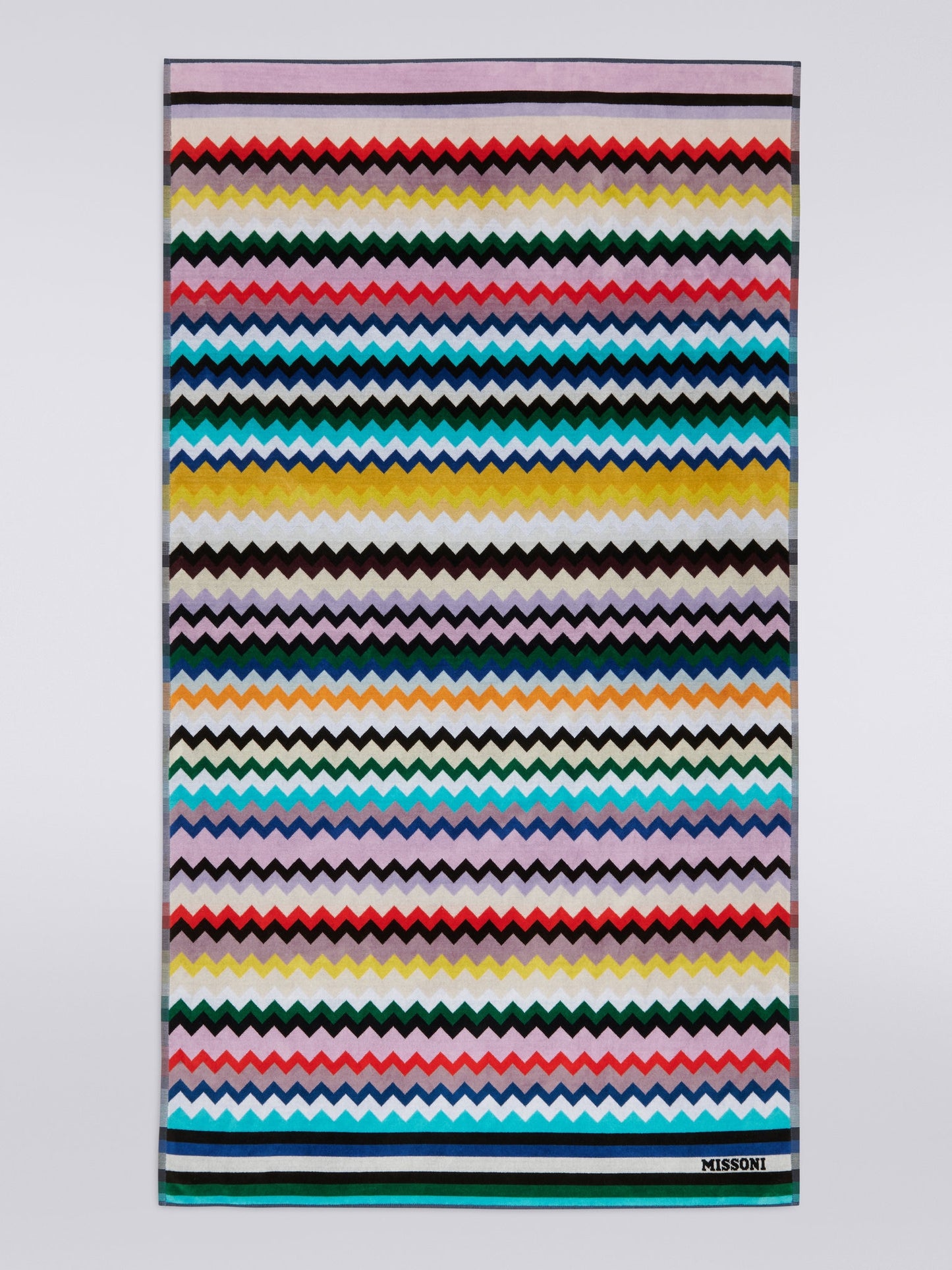 Carlie 100x180 cm chevron cotton terry beach towel