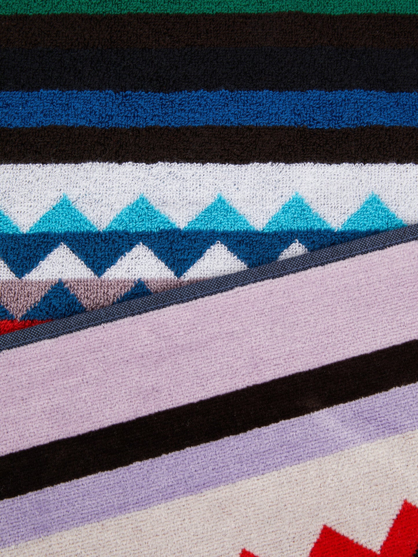 Carlie 100x180 cm chevron cotton terry beach towel