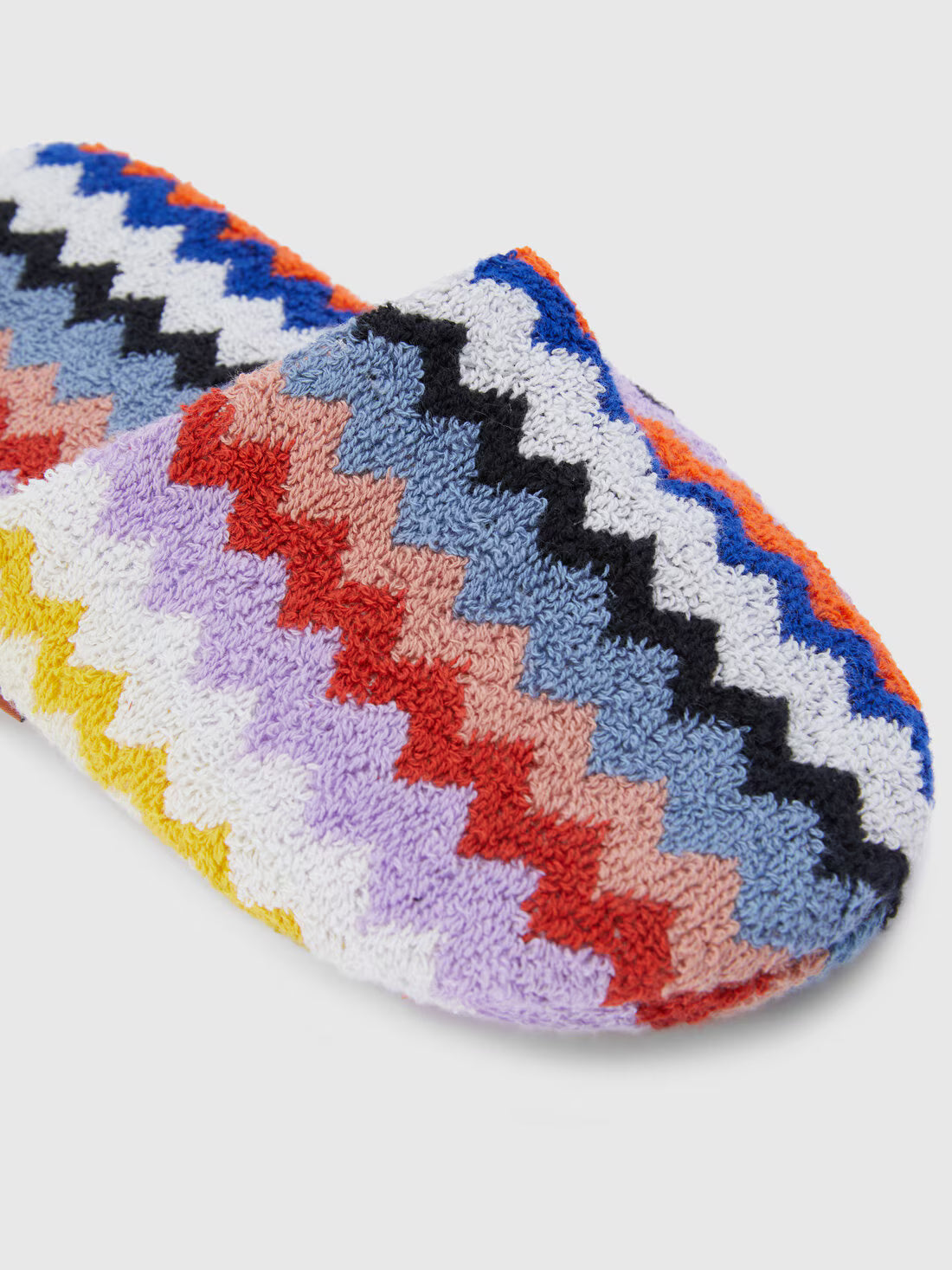 Riverbero zigzag cotton terry slippers