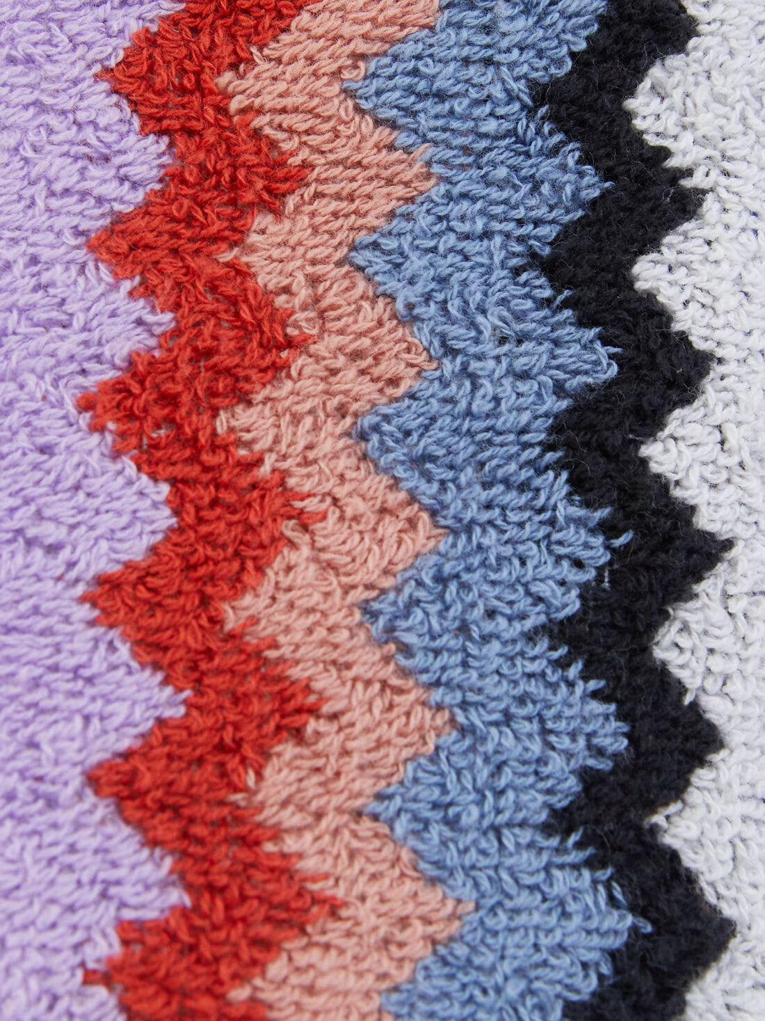 Riverbero zigzag cotton terry slippers