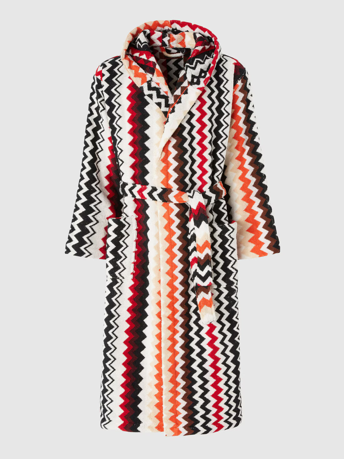 Best cotton terry bathrobe zig zag