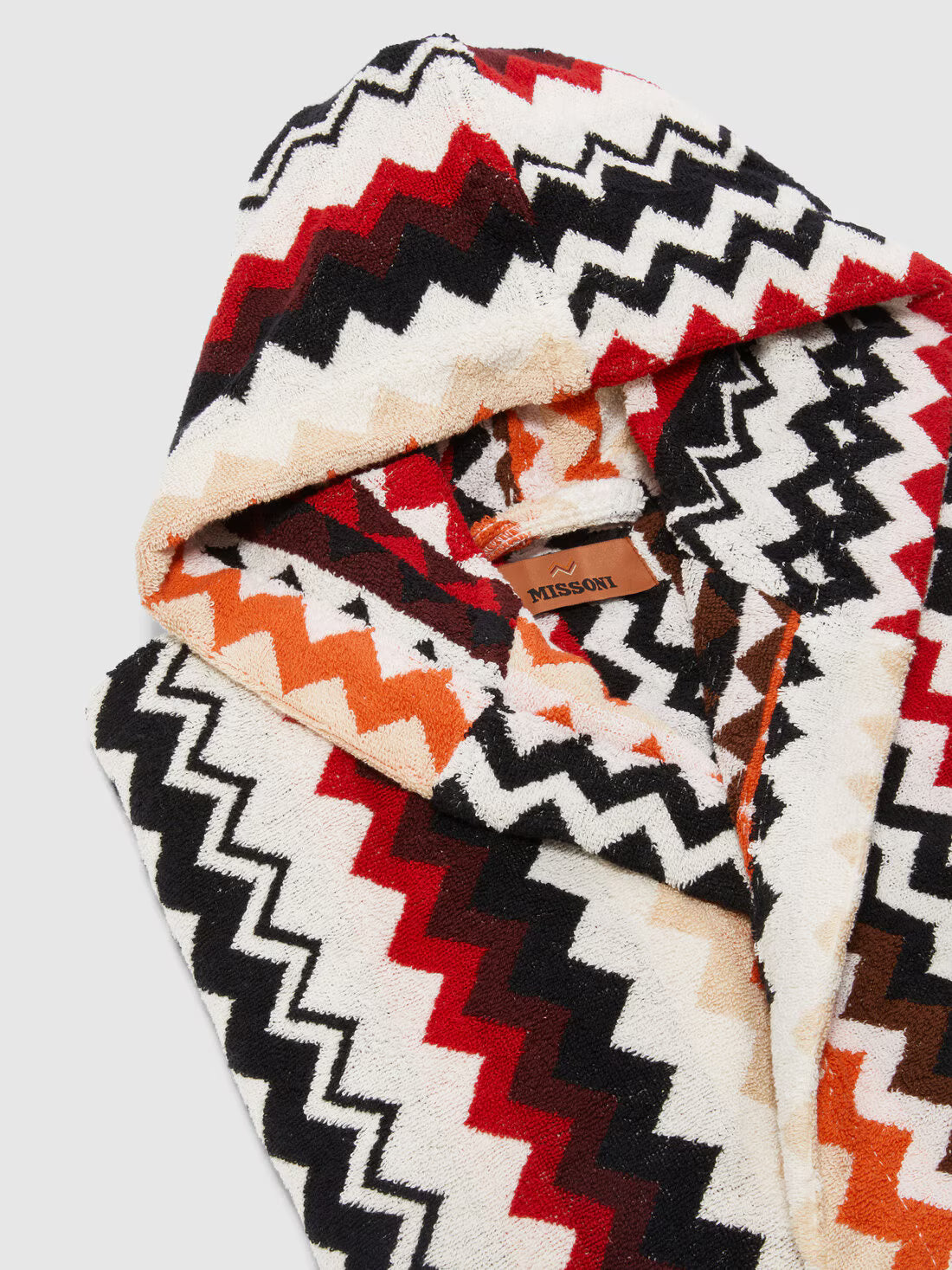Best cotton terry bathrobe zig zag