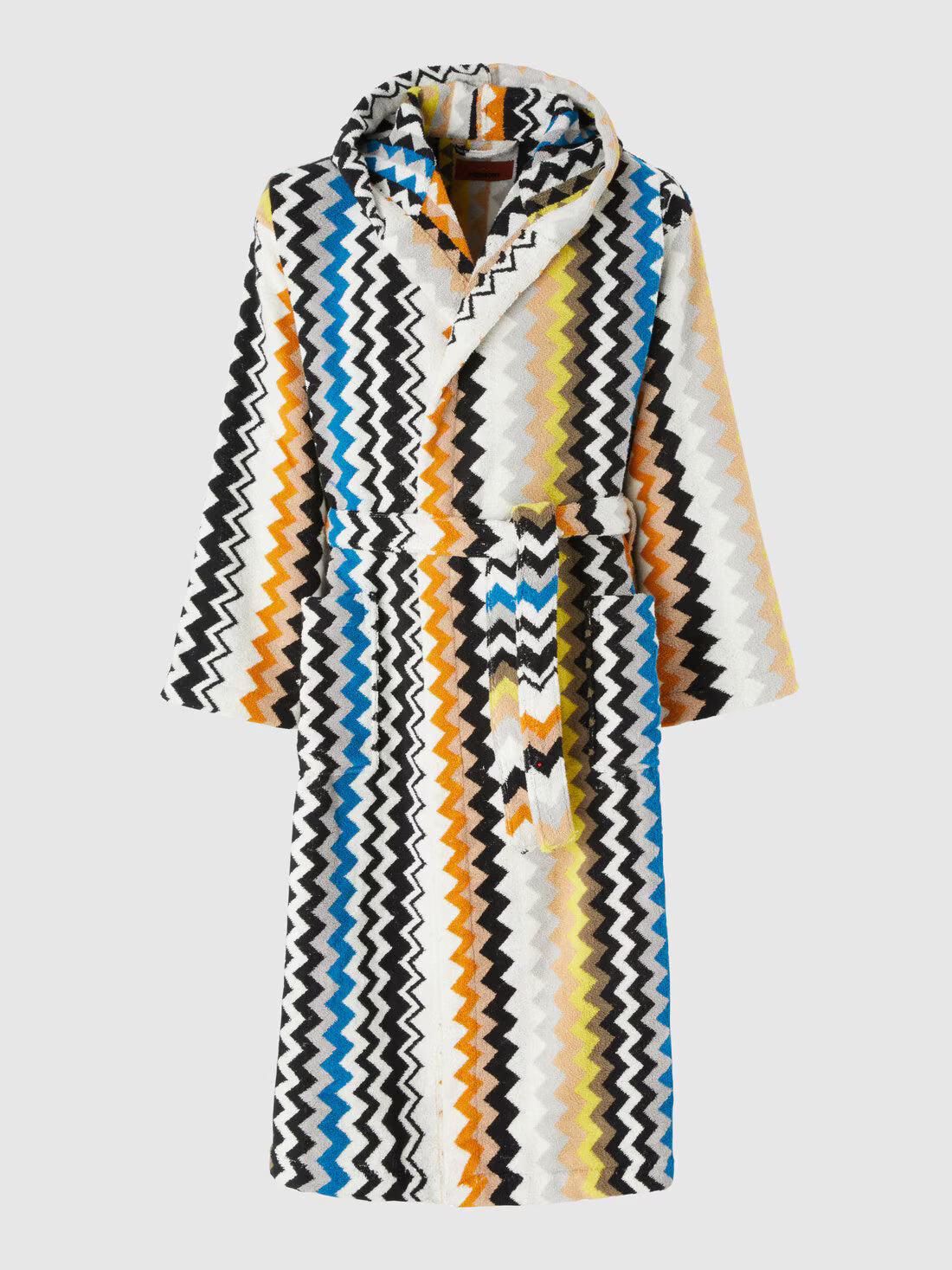 Best cotton terry bathrobe zig zag