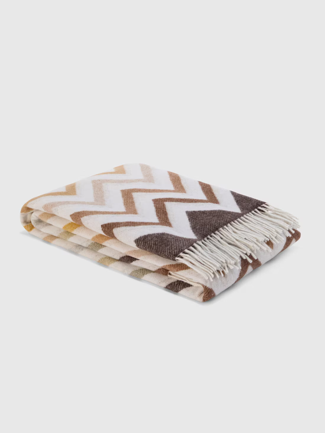 Plaid Watamu 130x190 cm in wool blend zig zag