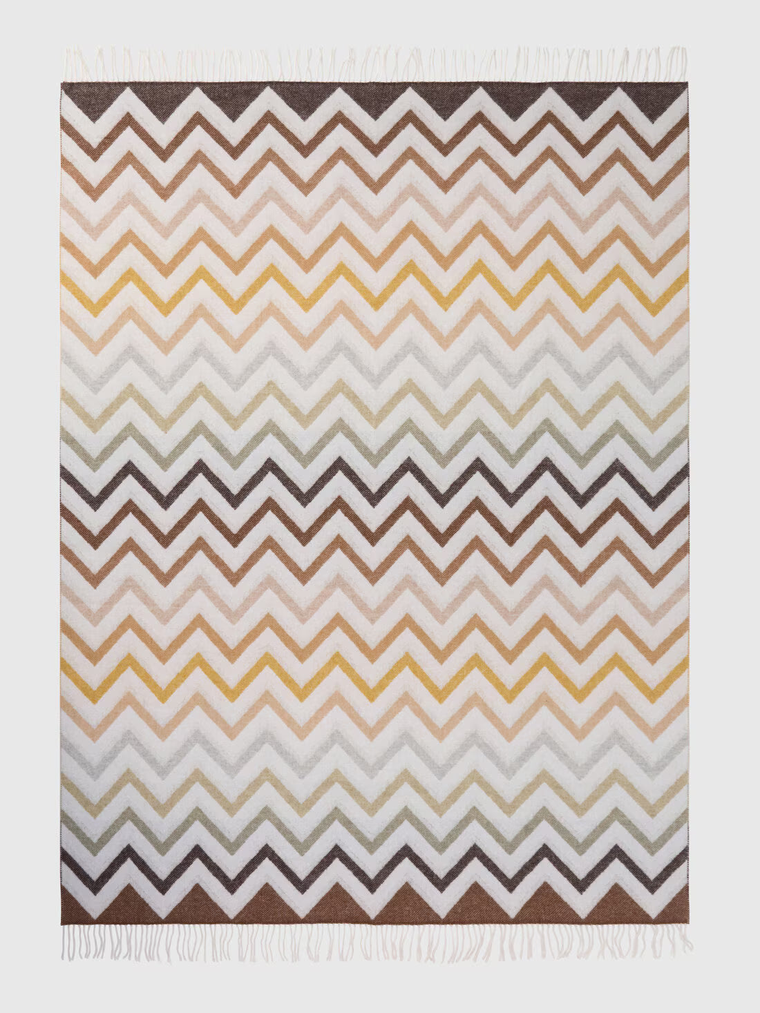 Plaid Watamu 130x190 cm in wool blend zig zag