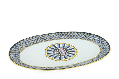 Odysseus Midnight Blue in Porcelain Oval Platter