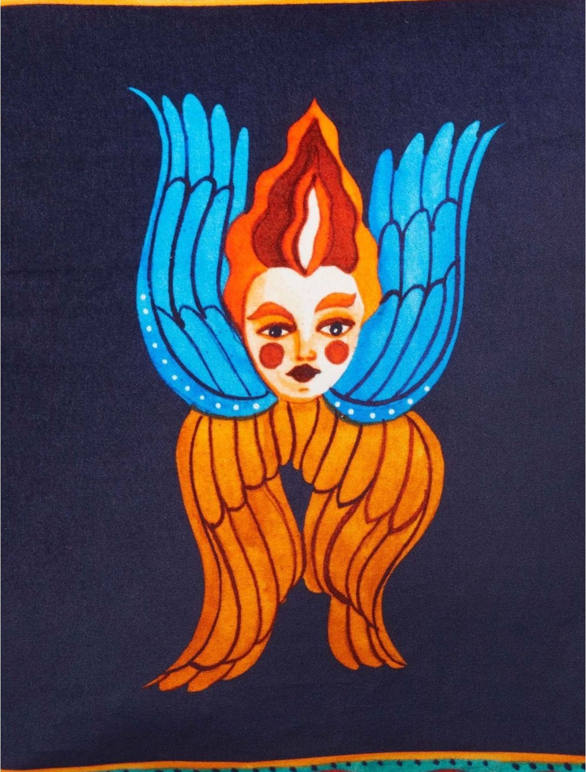 Angel in Cotton Velvet Cushion (48X48)