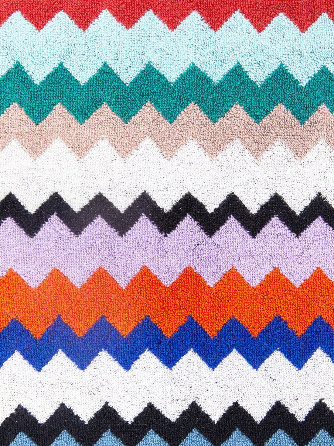 Riverbero 100x180 cm beach towel in zigzag cotton terry cloth