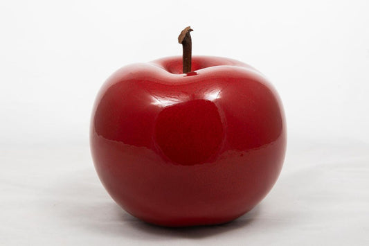 RED GLAZED CERAMIC APPLE Small
