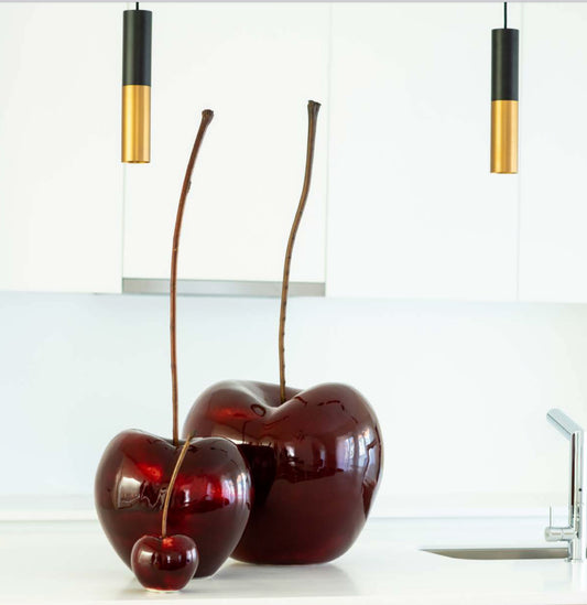 Cherry sculpture by Lisa Pappon
