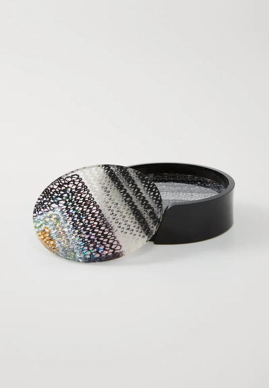 CHEVRON PAILLETTES COASTERS SET