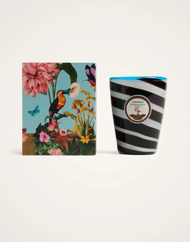 Handmade Glass Candle Fantastic Creatures Black in Glass