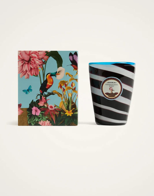 Handmade Glass Candle Fantastic Creatures Black in Glass