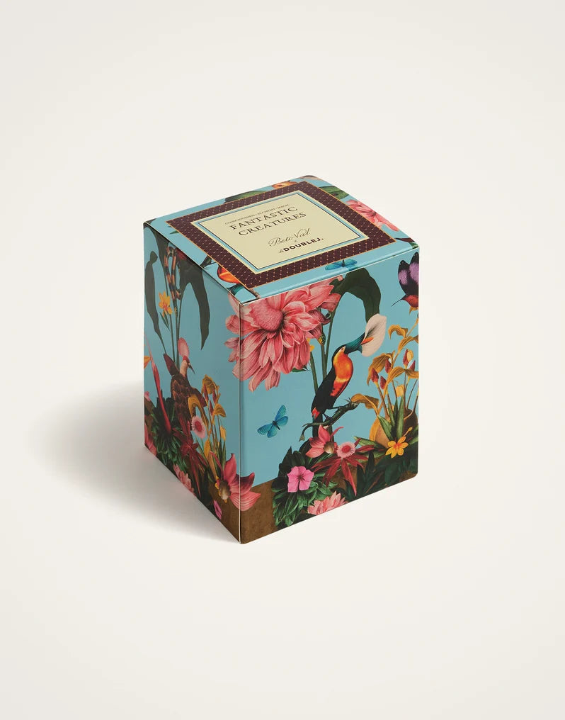 Handmade Glass Candle Fantastic Creatures Black in Glass