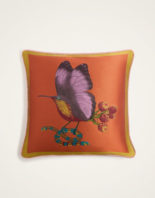Butterbird Pumpkin in Silky Jacquard Cushion