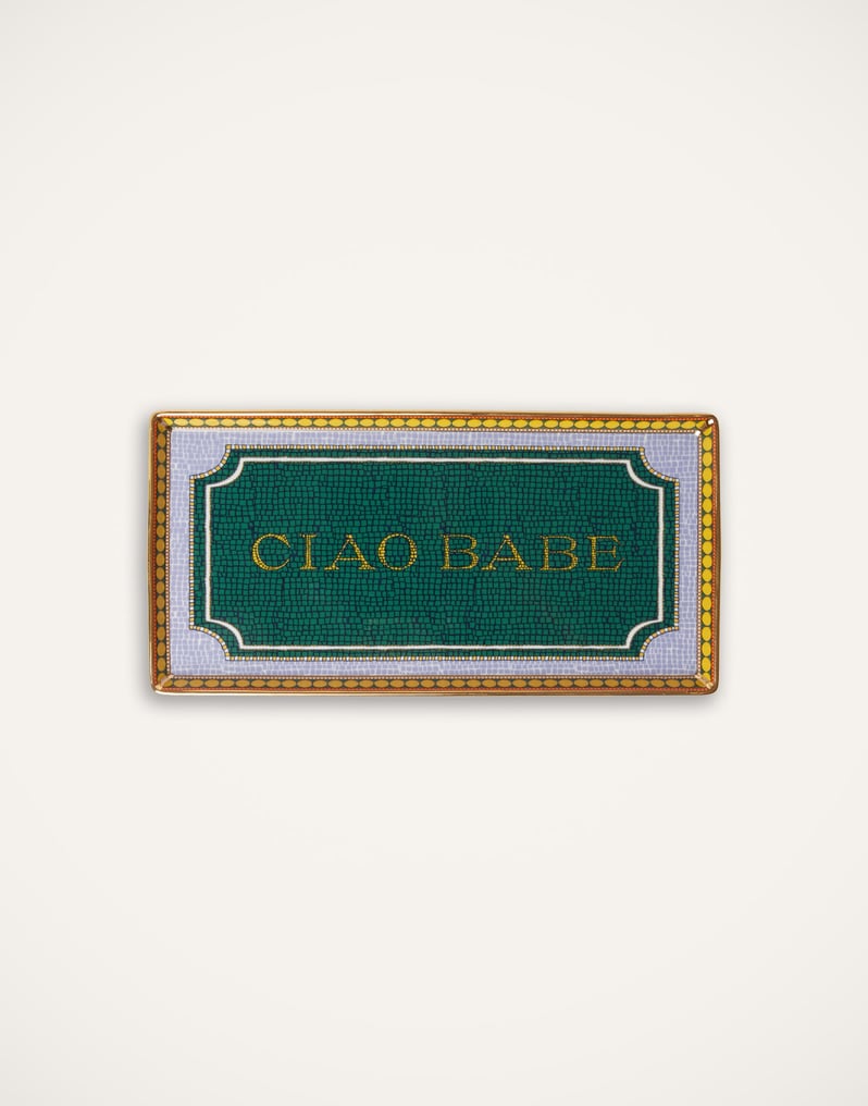 Tray Ciao Babe in Porcelain