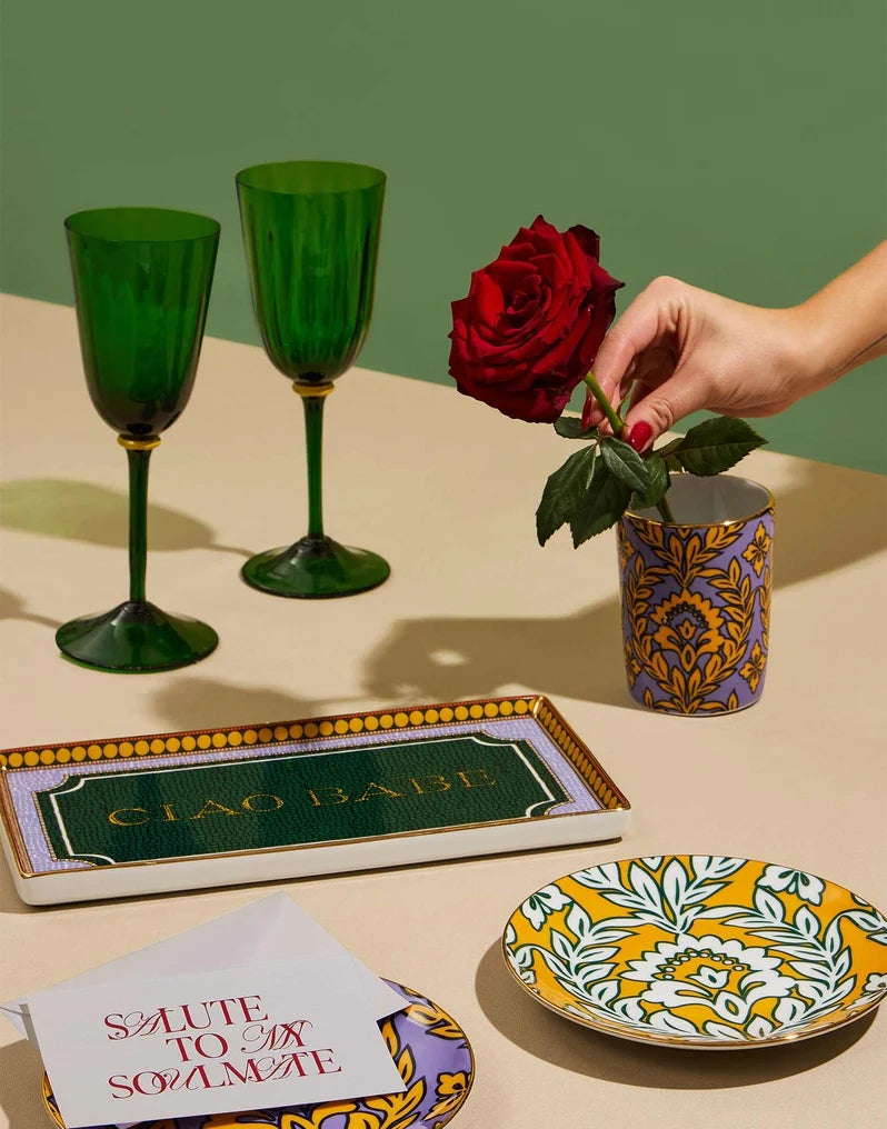 Tray Ciao Babe in Porcelain