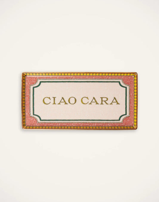 Tray Ciao Cara in Porcelain