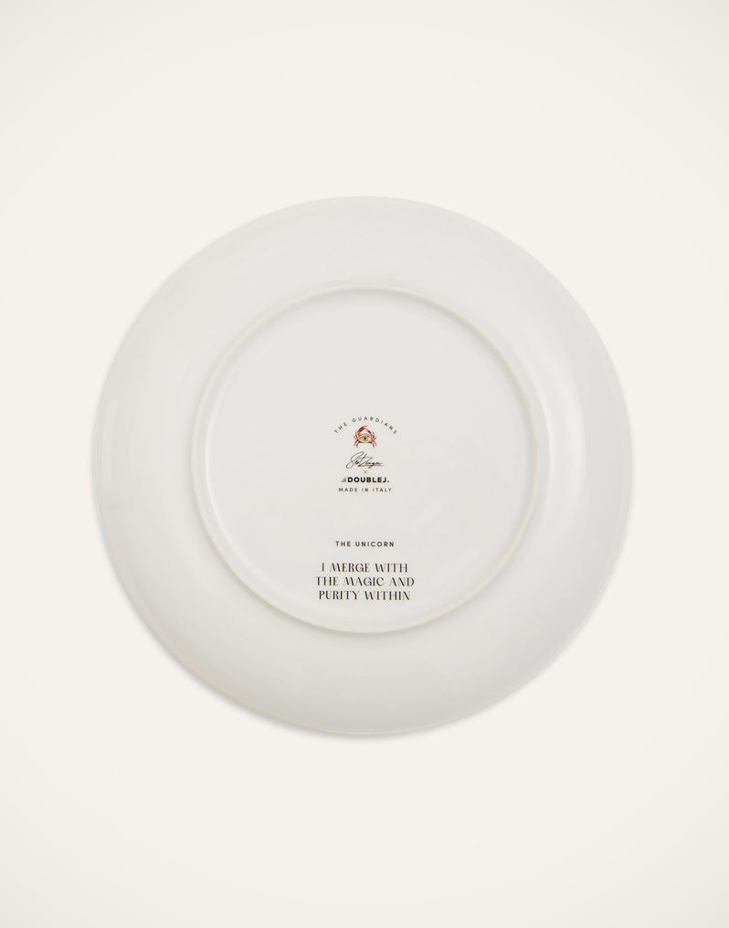 The Unicorn Light Green in Porcelain - Decorative Plate