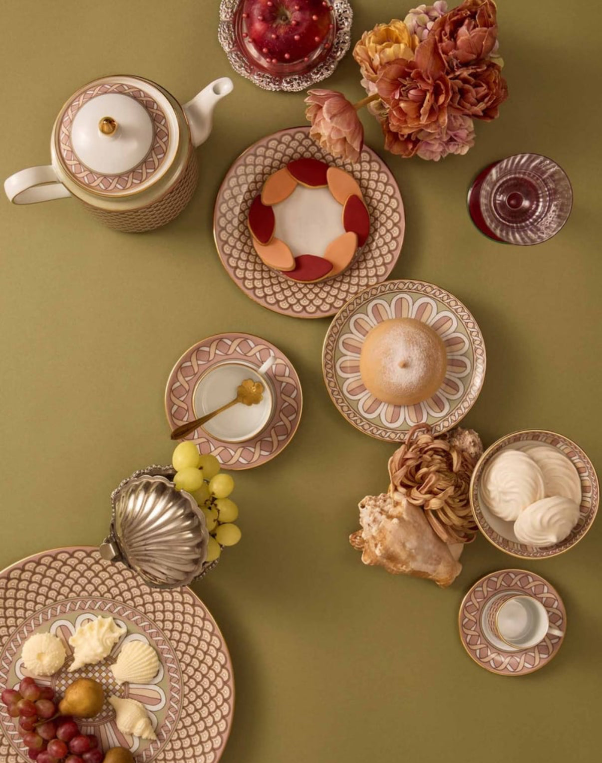 Dessert Plates Set Of 2 Napoli Dusty Pink in Porcelain